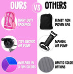 Pittman Outdoors Portable Battery Powered Air Pump with Fun Travel Backpack