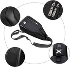 Small Sling Bag Crossbody Backpack Over the Shoulder Bag for Men Women Travel Outdoors, Lightweight Chest Pack (Large,Black)