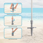 Beach Cabana, 6.2'×6.2' Beach Canopy with Side Wall, UPF 50+ UV Protection Easy Setup Tent Sun Shelter with Sand Pockets for Whole Family(Summer Sailboat)