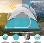 HAUSHOF 2/4-Person Family Dome Tent with Removable Rain-Fly, Easy Set Up Portable Camping Tent for Backpacking Hiking Backyard Outdoor, Green/Blue/2-person/4-person