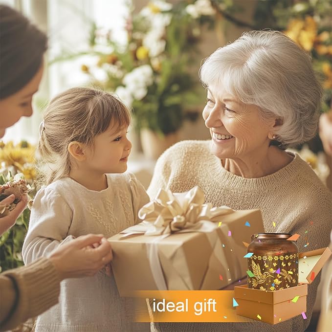 Hummingbird Lantern Solar Outdoor, Birthday Gifts for Women, Solar Light Outdoor Waterproof LED Decorative Garden for Lawn, Landscape, Patio, Porch Hanging Lantern for Ladies, Mom, Grandma