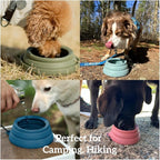 OHMO Spill Proof Collapsible Dog Water Bowl 24oz for Cars, No Splash Portable Bowls for Dog Travel, Dishwasher Safe, Pet Essentials for Road Trips, Cat Travel Accessories