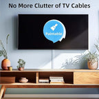 Delamu Cord Hider for Wall Mounted TV, 113.6in Paintable Cable Cover System, Self-Adhesive Cable Management Raceway Kit Hides 2-3 Wires, Baseboard Wire Hider Easy Installation, W 0.95 H 0.55in, White