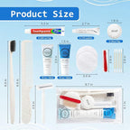 5 Kits Travel Toiletry Kit Bulk, 9-in-1 Disposable Personal Hygiene Kit, Basic Toiletry Kits for Men Women, Homeless Care Supplies Charity Kit for Guest, Hotel, Camping, Travel, Donation