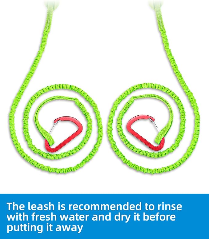 OCEANBROAD Kayak Paddle Leash Stretchable Strap Lanyard Rope for SUP Kayaking Boating Canoeing Fishing Pole Rod 4-7 Feet