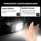 3 Pack Headlamp Rechargeable, 1200 Lumens LED Head Lamp with Red Light, Motion Sensor, 10 Modes, 60° Adjustable Head Lights for Forehead, IPX5 Waterproof Headlamps for Adults - Running,Camping,Hiking