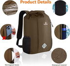 Dry Bag Backpack, 20 L Dry Bag Waterproof with Waist Pouch and Phone Case,Dry bag for kayaking,Marine dry bag for Kayaking, Beach, Rafting, Boating, Hiking, Camping and Fishing (Coffee)