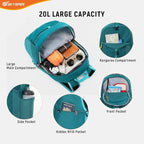 SKYSPER Small Hiking Backpack for Men Women 20L RFID Packable Daypack Ultralight Foldable Back Pack Lightweight Collapsible Travel Day Pack