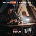 SinKeu 150W Power Bank Station, 122.8Wh/38400mAh LiFePO4 Battery, Solar Generator for Outdoor Camping, Traveling, Emergencies-Orange