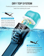 Greatever Full Face Snorkel Mask, Snorkeling Gear for Adults with Latest Dry Top Breathing System and Detachable Camera Mount, Foldable Snorkel Mask Adult, Snorkels Anti-Fog & Anti-Leak