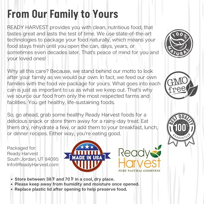 Ready Harvest Emergency Food - Quick-Cook Pinto Beans | Dried Beans | Survival Food | #10 Can | 25-Year Shelf Life | 3 lbs | Cans Filled to the Top