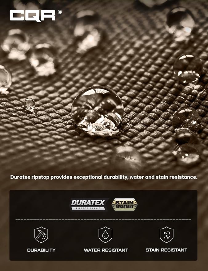 CQR Men's Tactical Pants, Water Resistant Ripstop Cargo Pants, Lightweight EDC Work Hiking Pants, Outdoor Apparel