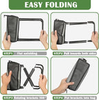 Camping Stool Pocket Chair, Lightweight Portable Stool with Shoulder Strap, Capacity 220lbs for Adults Outdoor Hiking Fishing Travel-Medium Grey