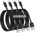 4 Pack [Apple MFi Certified] Apple Charging Cables 10ft, iPhone Chargers Lightning Cable 10 Foot, Fast iPhone Charging Cord for iPhone 14/14Pro/13/13Pro/12/11/11Pro/11Max/ X/XS/XR, ipad(Black)