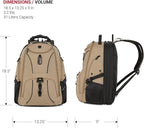 SwissGear 1900 ScanSmart 17” Laptop Backpack Brown– Reflective Tech Backpack with ScanSmart Compartment – Multiple Organizer Pockets & RFID Scan Blocking Technology