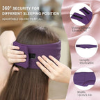 LC-dolida Sleep Mask with Bluetooth Headphones, Ice Silk Sleep Headphones with Bluetooth 5.4, Total Blackout Eye Mask for Sleeping, Soft Sleep Mask for Women Men, All Night Sleep, Travel(Purple)