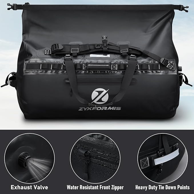 Waterproof Duffle Bag, Large Marine Dry Bags, Heavy Duty Adventure Travel Bag for Men and Women, Waterproof Duffel Backpack for Kayaking Boating Hiking Camping Vacation, 65L 110L 160L