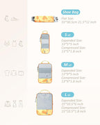 BAGSMART 6 Set /4 Set/2 Set Compression Packing Cubes for Travel, Lightweight Luggage Organizer Bags, Durable Space Saver Bags Travel Essentials