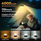 1000LM Camping Lantern Rechargeable, 11 Light Modes with RGB Color Changing Camping Lights, Portable Tent Light with Magnetic Base, Waterproof Emergency Hanging Light for Hurricane, Home, Camping