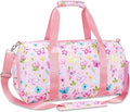 Gym Travel Duffle Bag for Girls - Gymnastics Sports Dance Bag with Shoe Compartment & Wet Pocket Starry Sky Kids Travel Bag Teens Weekender Sleepover Carry On Bag