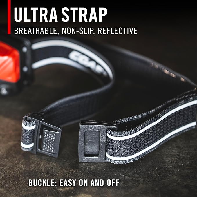 Coast® FL85R 1000 Lumen Tri-Color (White/Red/Green) Focusing Rechargeable LED Headlamp, Built-in Rechargeable Battery