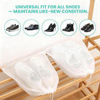 Shoe Washing Machine Bag, 2-Pack Reusable Shoe Bag for Washing Machine, 360° Deep Clean for Sneaker, Running Shoes,Bras, Delicates and Toys, Includes 2 Shoe Storage Dust Bags(White)