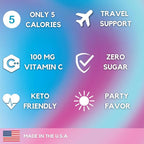 HydroMATE Electrolytes Powder No Sugar Cotton Candy - 30 Count Instant Hydration Packets with Vitamin C to Boost Energy - Sugar Free Electrolytes to Support Hydration on Keto Diet & Party Recovery