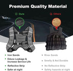 Weighted Vest, 6lb/8lb/12lb/16lb/20lb/25lb/30lb Weight Vest with Reflective Stripe, Weighted Vest for Men Women Workout Equipment for Strength Training, Running, Jogging, Fitness, Weight Loss