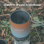 Fire-Maple "Fixed Star 1" Personal Cooking System | Pot/Jet Burner Stove System with Electric Ignition | Ideal for Hiking, Camping, Backpacking, Fishing, Hunting Trips and Emergency Use Multi