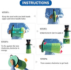 ALEVMOOM Upgraded 19.7" Portable Collapsible Folding Stool Retractable Telescoping Foldable Stool for Adults Heavy Duty Camping Sturdy with Max Load Capacity 1000lbs for Outdoor Fishing Hiking BBQ