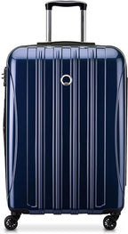 DELSEY PARIS Helium Aero Hardside Expandable Luggage with Spinner Wheels, Blue Cobalt, Checked-Medium 24 Inch