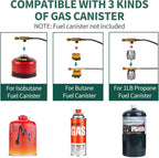 Camping Stove Portable Propane Camping Stove Small Outdoor Stove, 30,000 BTU Camp Stove,Windproof Single Butane Stove, with Carrying Case & ignitor,for Camping, Backpacking, Emergency