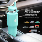 SENDESTAR 40oz Stainless Steel Water Bottle(Cold for 48 Hrs, Hot for 24 Hrs),Double Wall Vacuum Insulated Bottle with Straw Lid, Spout Lid and Flex Cap, Fit in Any Car Cup Holder