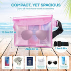Waterproof Fanny Pack for Women, Waterproof Pouch for Phone Passport Purse, Beach Accessories Dry Bag, Floating Water proof Bags for Cruise Ship Travel Water Park Boating Fishing Diving Kayaking Pool