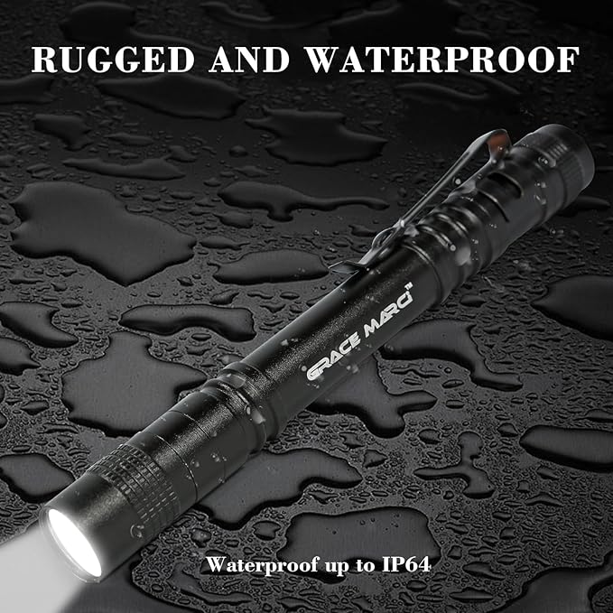 5-Pack Tactical EDC Pen Flashlights, 200LM Mini Pocket-Sized, 3-Mode LED Pen Lights with Belt Clip, Essential Small Flashlights for Outdoor Camping, Emergency Preparedness & DIY Repair