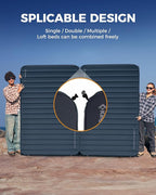 KingCamp Self Inflating Sleeping Pad, R 7.1/7.9 Dual Sided Air & Foam Camping Mattress 2 Person for All Seasons, 3" Thick Full Size Double Sleeping Pad for Camp Tent Outdoor Car, PVC Free