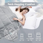 puredown® Queen Size Blanket for Bed, Ultra Soft Lightweight Down & Feather Fill, All Season Blanket, Machine Washable, 88"X90", Alloy Gray