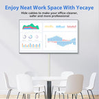 Yecaye Cord Hider, 113in Medium Cord Covers for Wires on Wall, Cord Organizer for 2-3 Wires, Easy Install Cable Management Kit, TV Cable Hider for Home Office, W0.95in H0.55in, Beige