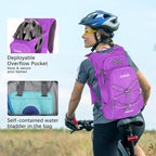 Hydration Backpack,Lightweight Hiking Backpack with 2L Water Bladder,Water Backpack for Biking, Running, Festival