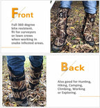 Snake Gaiters for Men & Women,Sturdy Snake Bite Proof Boots,Adjustable Snake Guards,Hiking Gaiters with Storage Pouch.