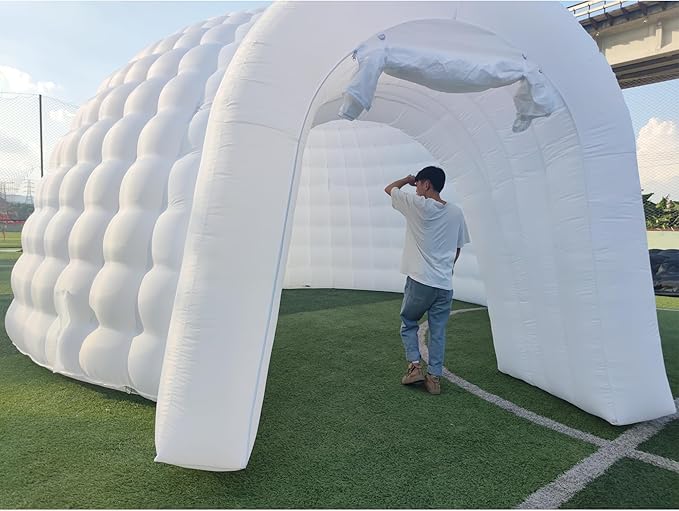 SAYOK Outdoor Portable Inflatable Igloo Dome Tent with Led Light for Party Wedding Event Camping