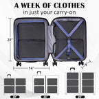Compression Packing Cubes for Travel Essentials, 2 Set Expandable Packing Cubes for Suitcase Luggage Organizer Bags for Travel, Black