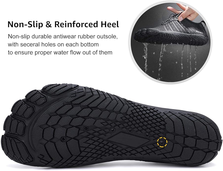 Racqua Water Shoes Quick Dry Barefoot Beach Aqua Sport Swim Surf Pool Hiking Diving Walking for Men Women