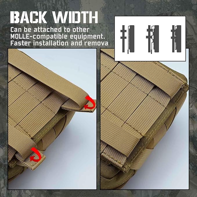 Upgrade Molle Rip Away Ifak Pouch, Tactical Small Belt First Aid Pouch Medical Utility EMT Pouch Only