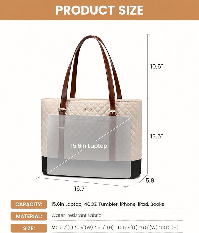 LOVEVOOK Laptop Bag for Women, 15.6 Inch Work Tote Computer Bag With Large Cup Holder, Lightweight Large Laptop Briefcase for Travel, Bussiness, Teacher