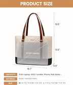 LOVEVOOK Laptop Bag for Women, 15.6 Inch Work Tote Computer Bag With Large Cup Holder, Lightweight Large Laptop Briefcase for Travel, Bussiness, Teacher