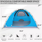 1/2/4/5/6 Person Dome Tents for Camping, Lightweight Portable Backpacking Tent, Small Easy Set Up Outdoor Waterproof Camping Hiking Tent for Adults