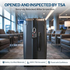 50 Locks -TSA Approved Luggage Locks, Zinc Alloy Body, Open Alert Red Indicator, Black