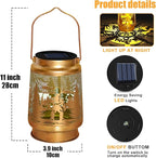 Solar Lantern Outdoor Waterproof Gorilla Garden Decor Christmas Gifts for Women Mom Grandma Hanging Solar Lights Metal Decor for Outside,Backyard,Patio