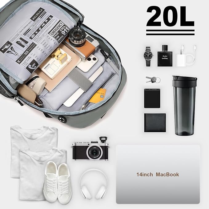 Small Hiking Backpack for Women Men 20L Lightweight Travel Backpack with Phone Pocket Waterproof Daypack for Women Men